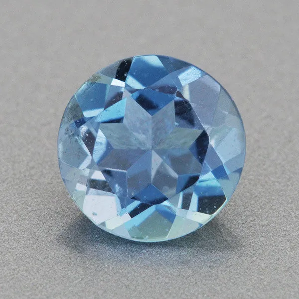 0.56 Carat Round Very Fine Deep Cerulean Blue Aquamarine | 5.9mm Natural Gemstone