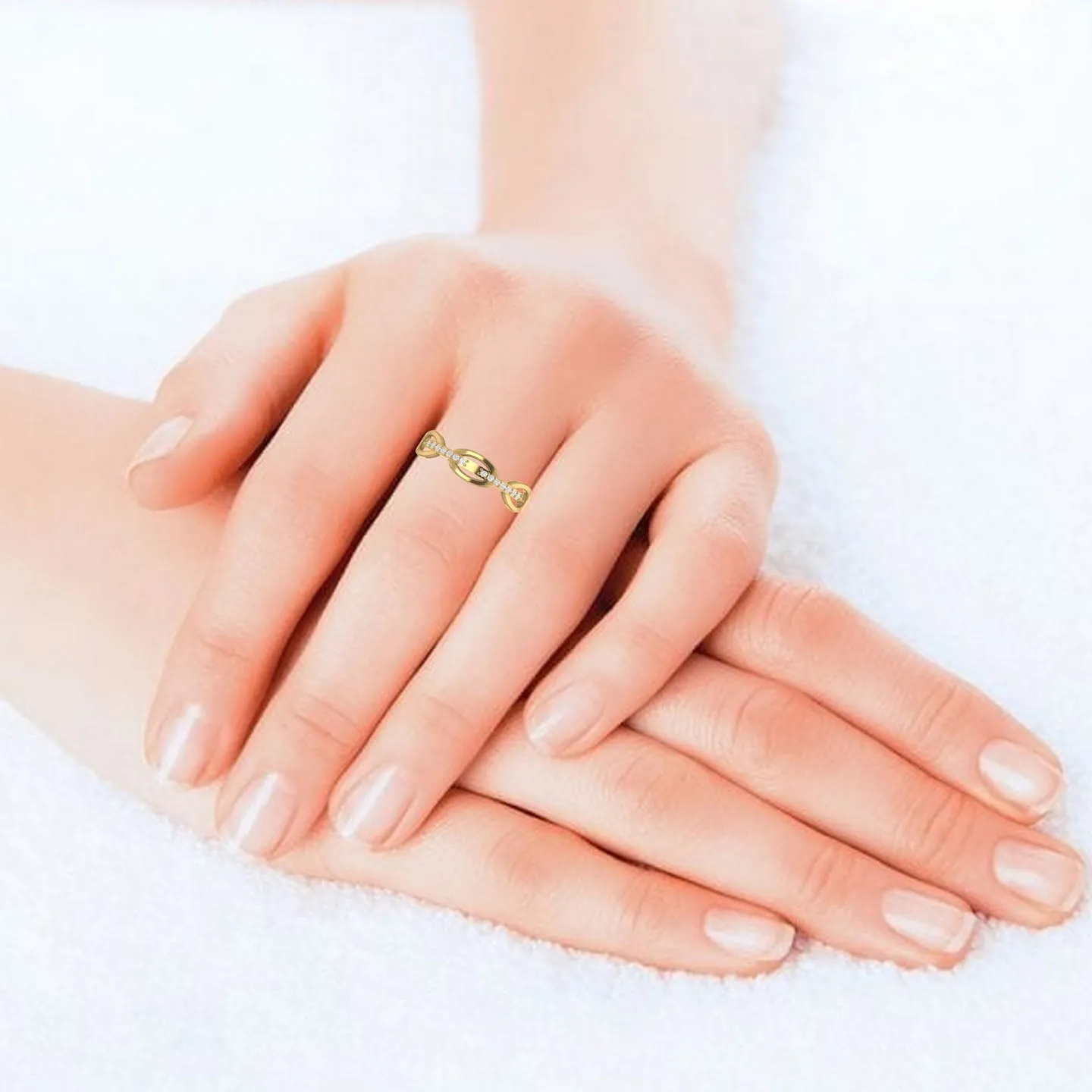 Beautiful Link Silver Ring