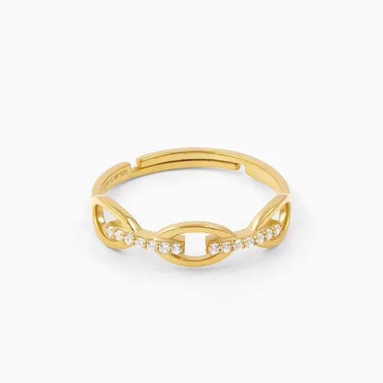 Beautiful Link Silver Ring