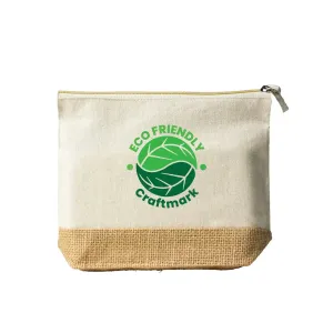 Canvas   Jute Pouch With Zipper