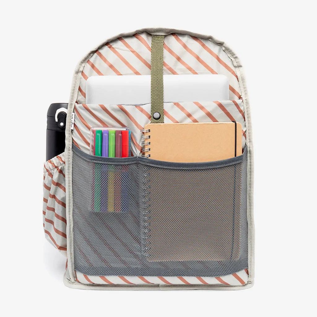 Capsule Backpack Stripes Olive