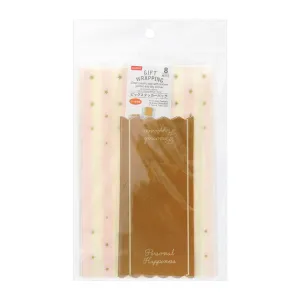 Clear Plastic Bag with Bottom Gusset and Big Sticker 7.3in x 4.7in x 1.6in