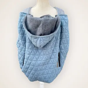 Denim Blue Quilted Triangles - Sweater Knit Carrier Cover