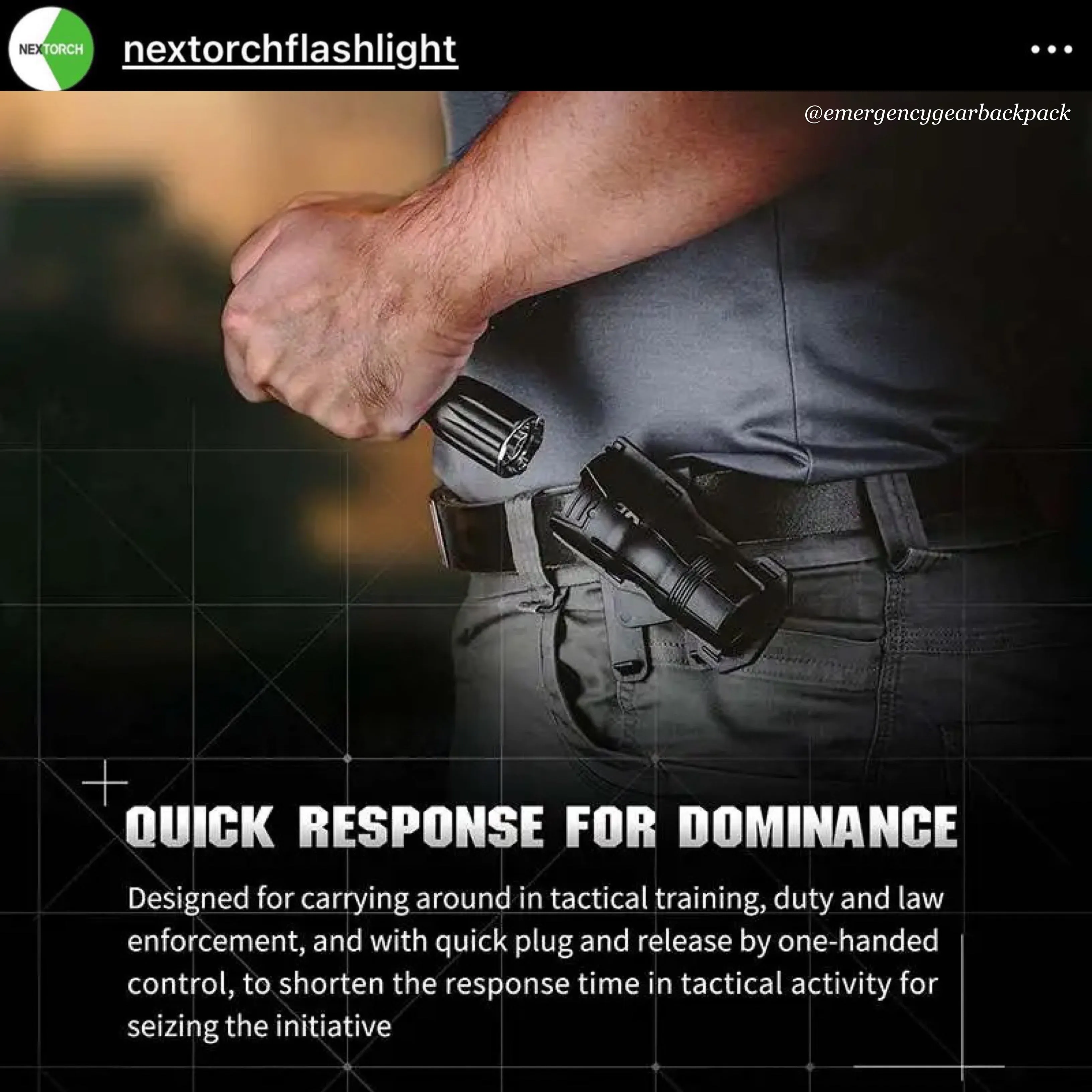 NEXTORCH V6 Quick-Draw Tactical Flashlight Holster