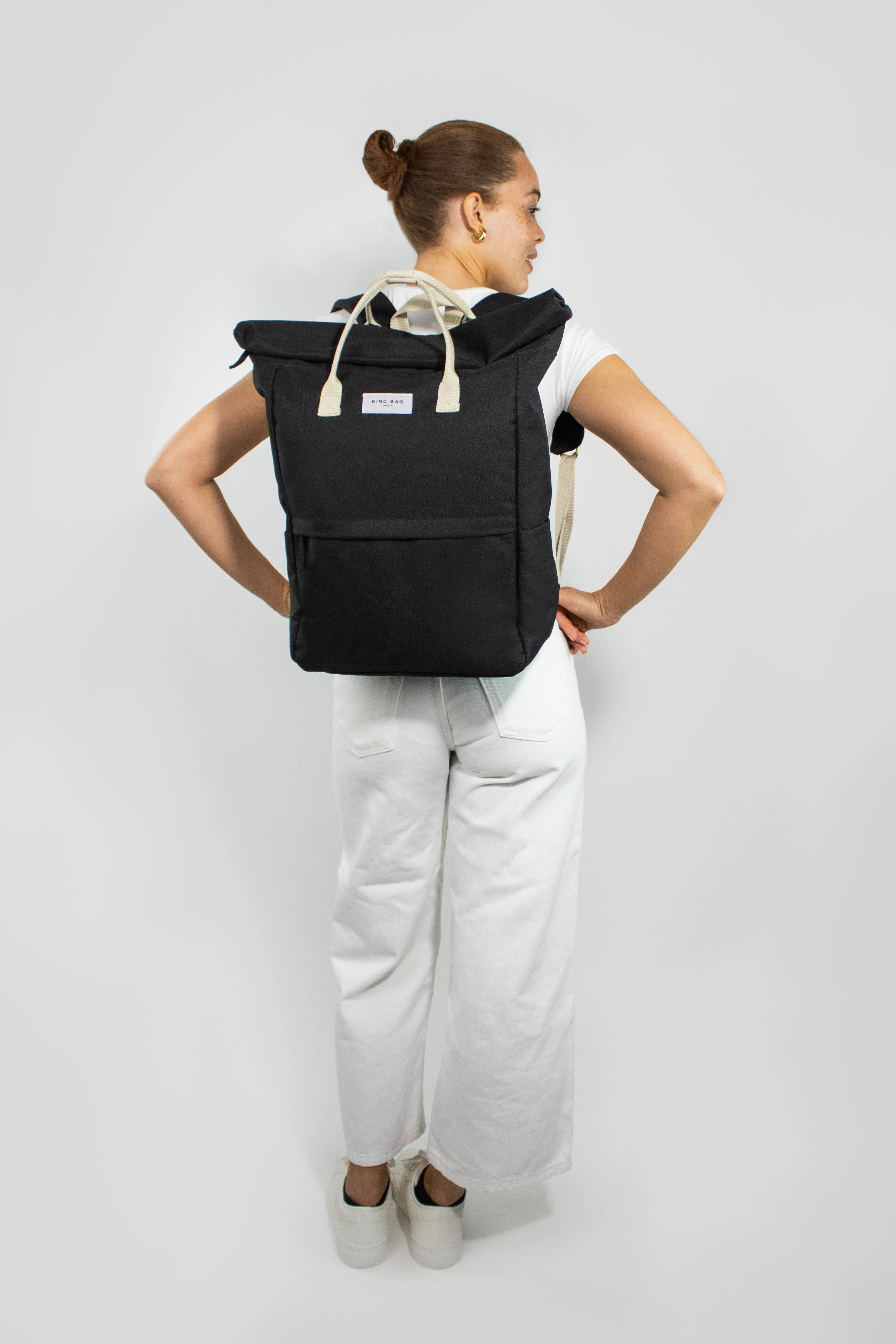 Pebble Black | Hackney Backpack | Large
