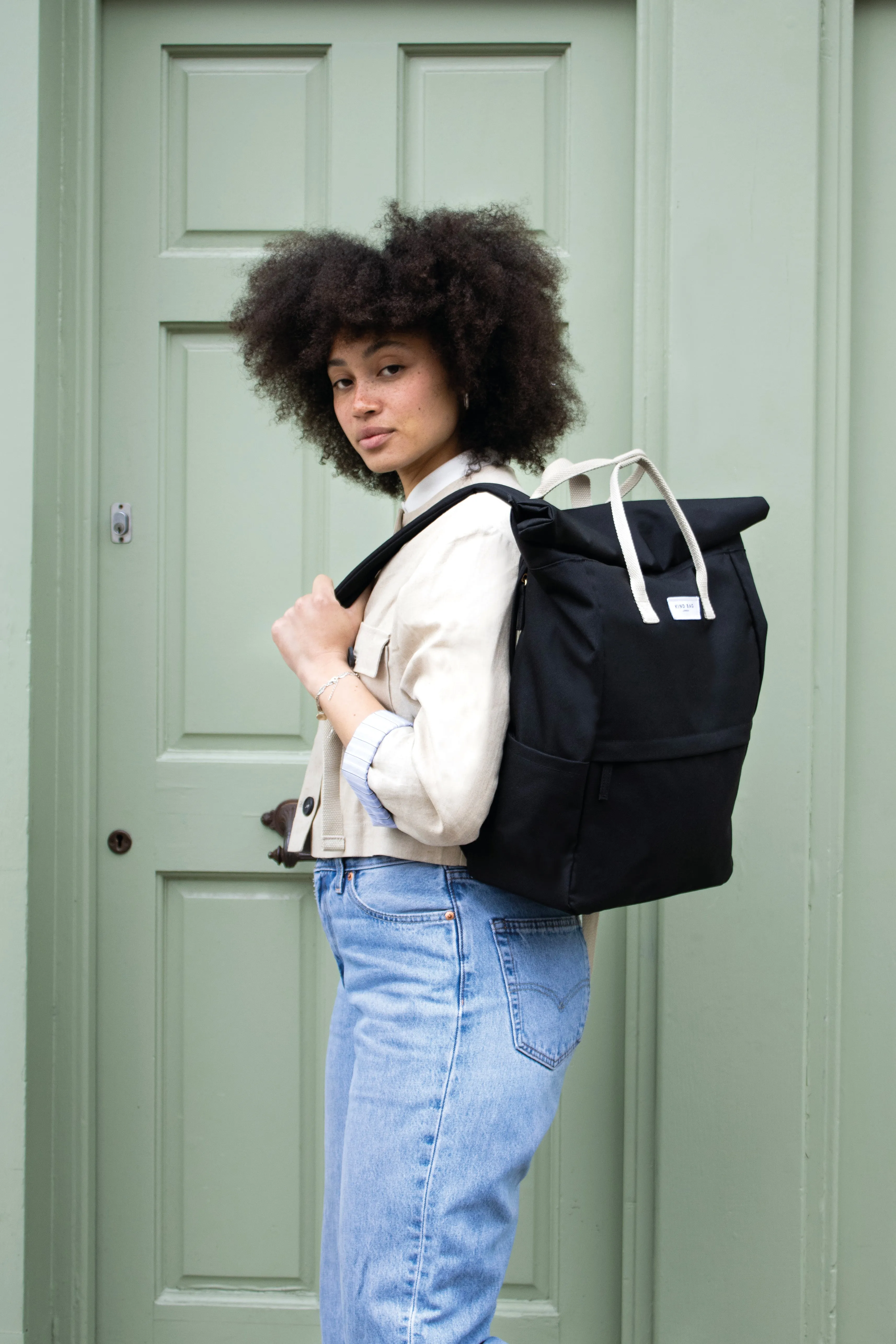 Pebble Black | Hackney Backpack | Large