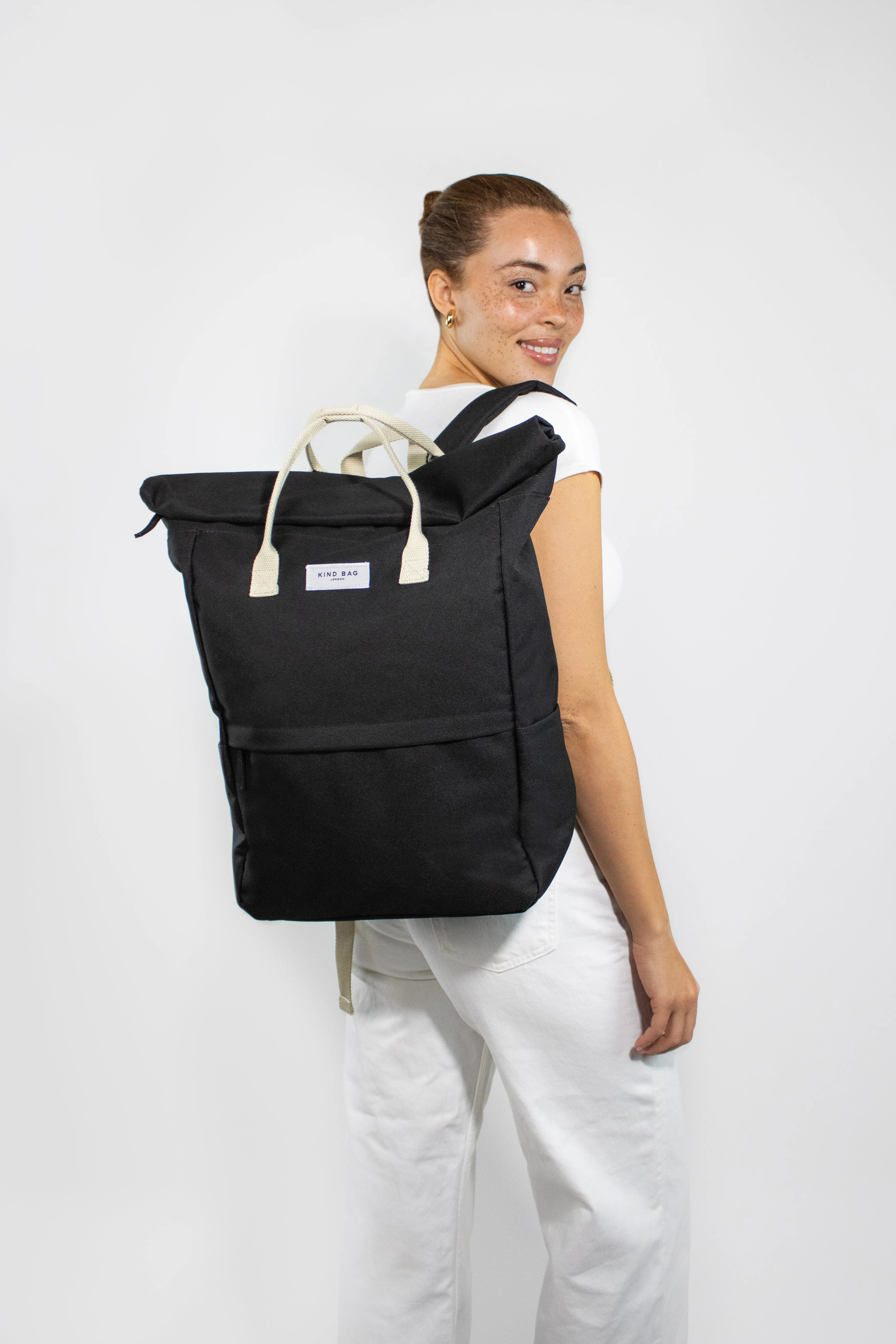 Pebble Black | Hackney Backpack | Large