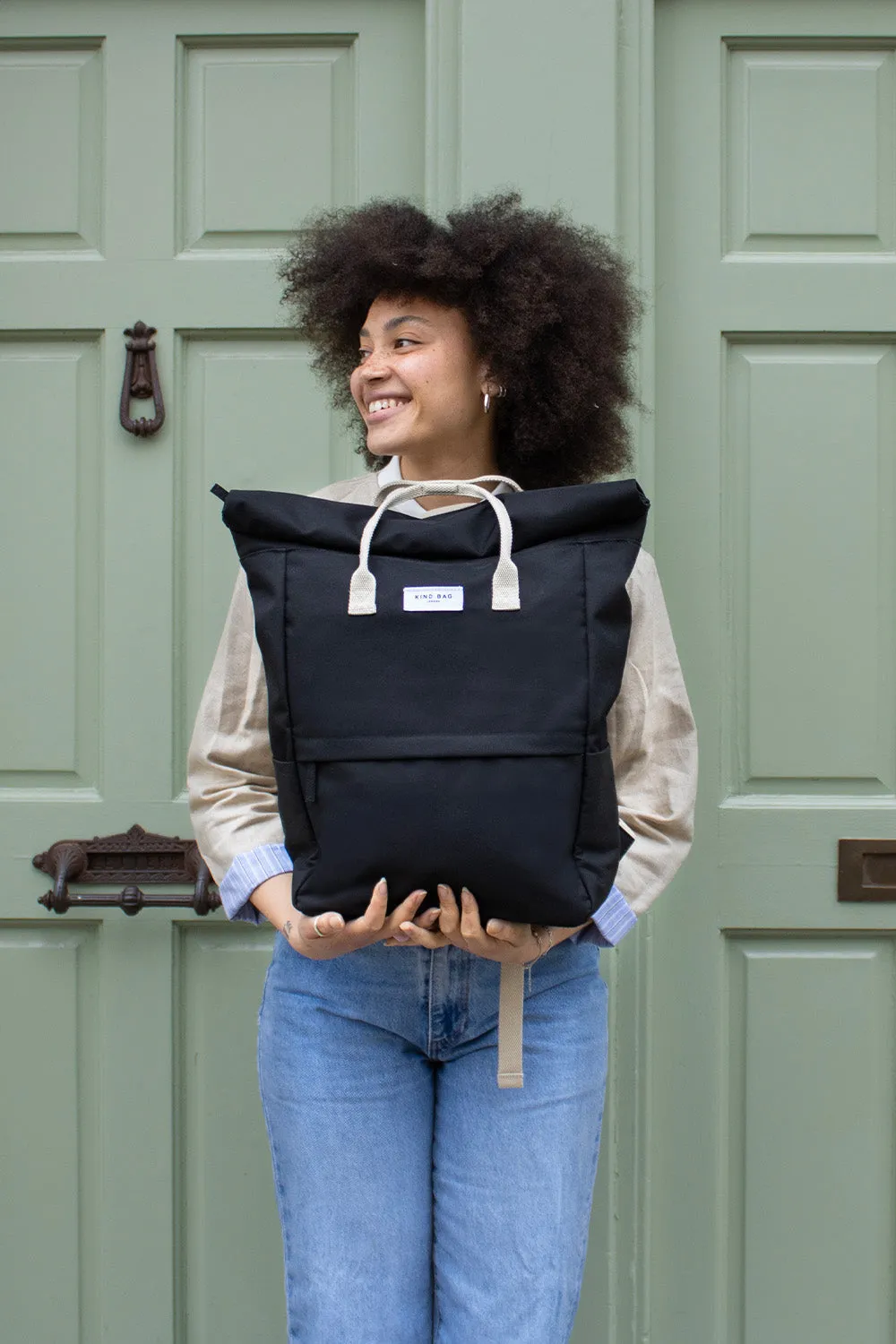 Pebble Black | Hackney Backpack | Large