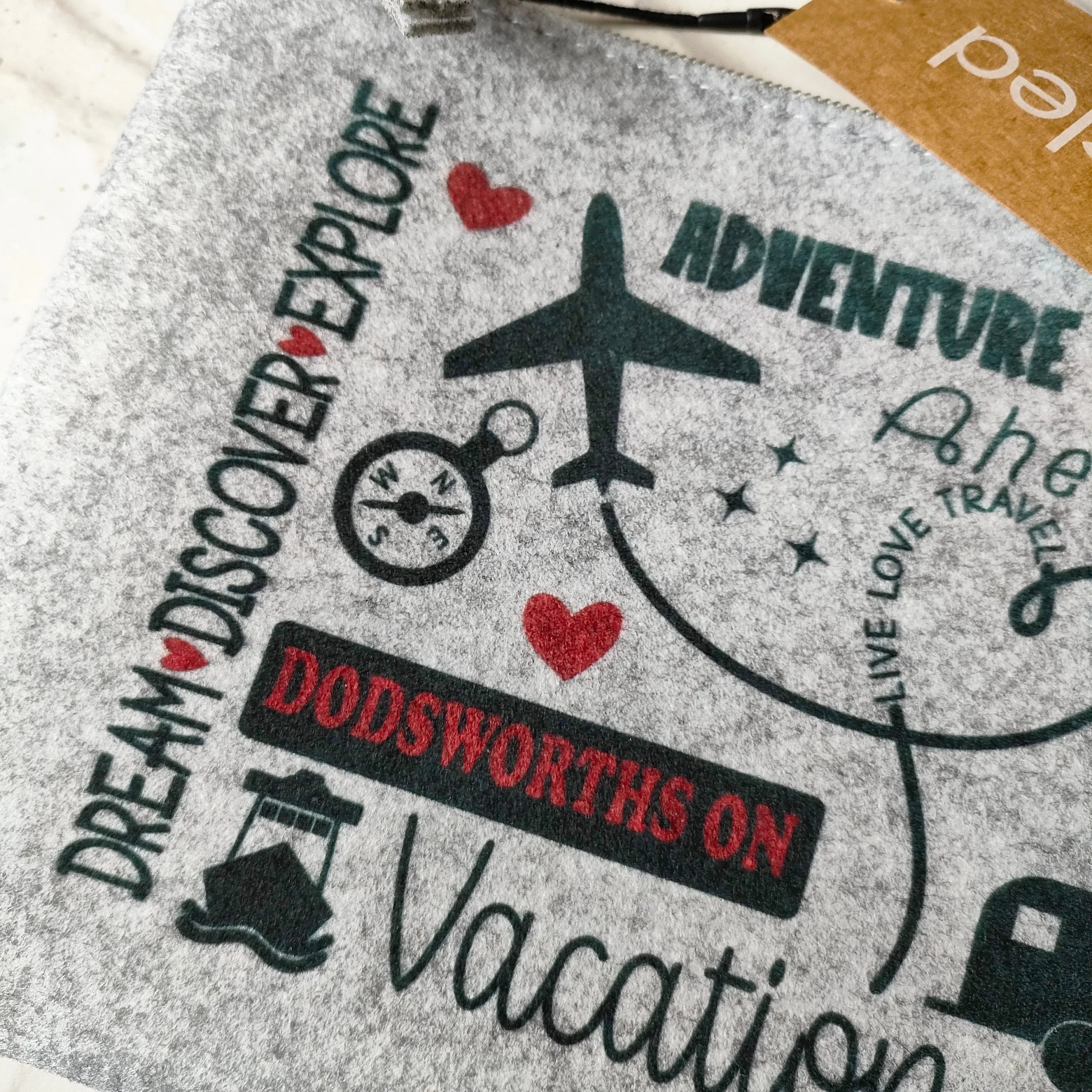 Personalised Eco Friendly Travel Document Pouch