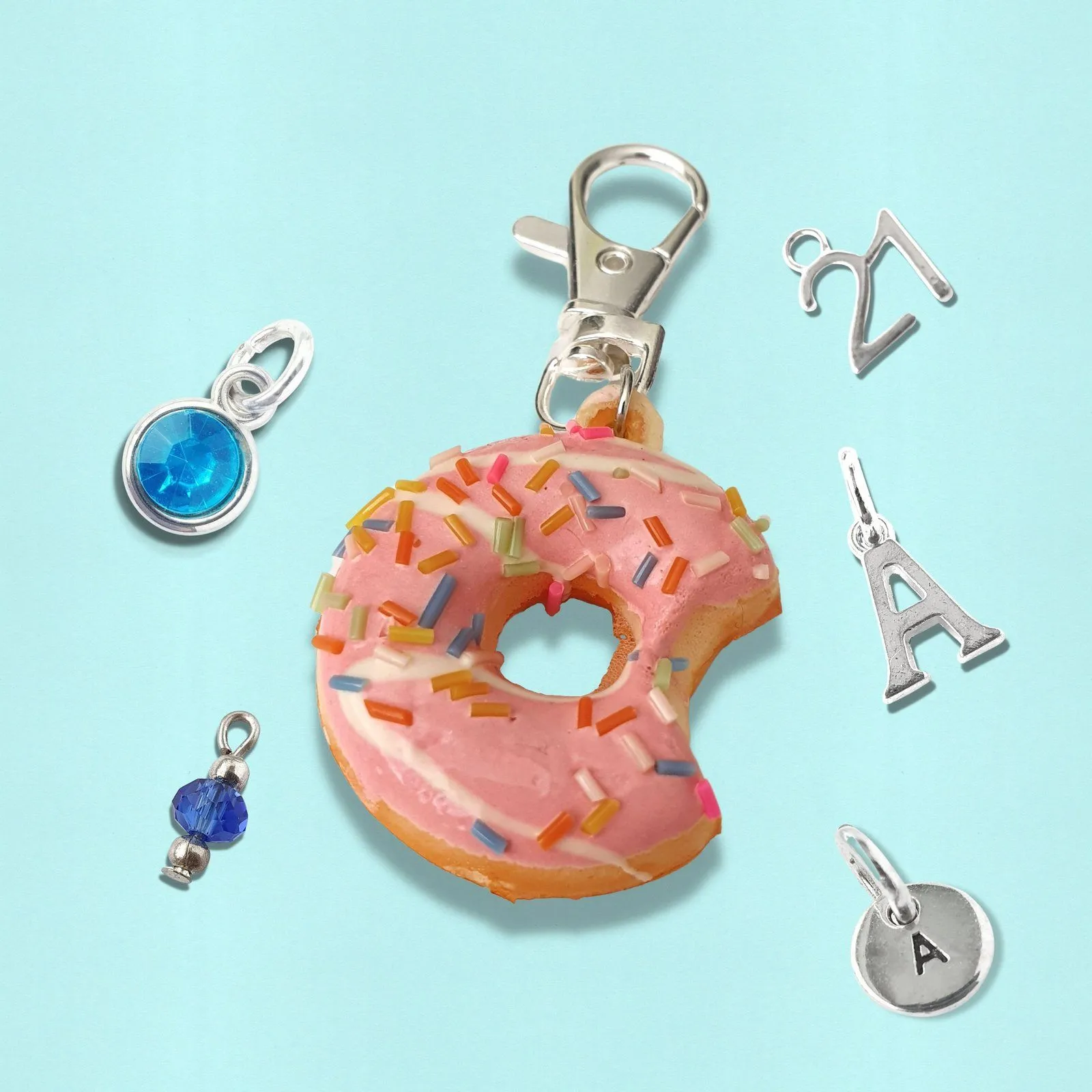 Pink Doughnut Bag Clip - Pink