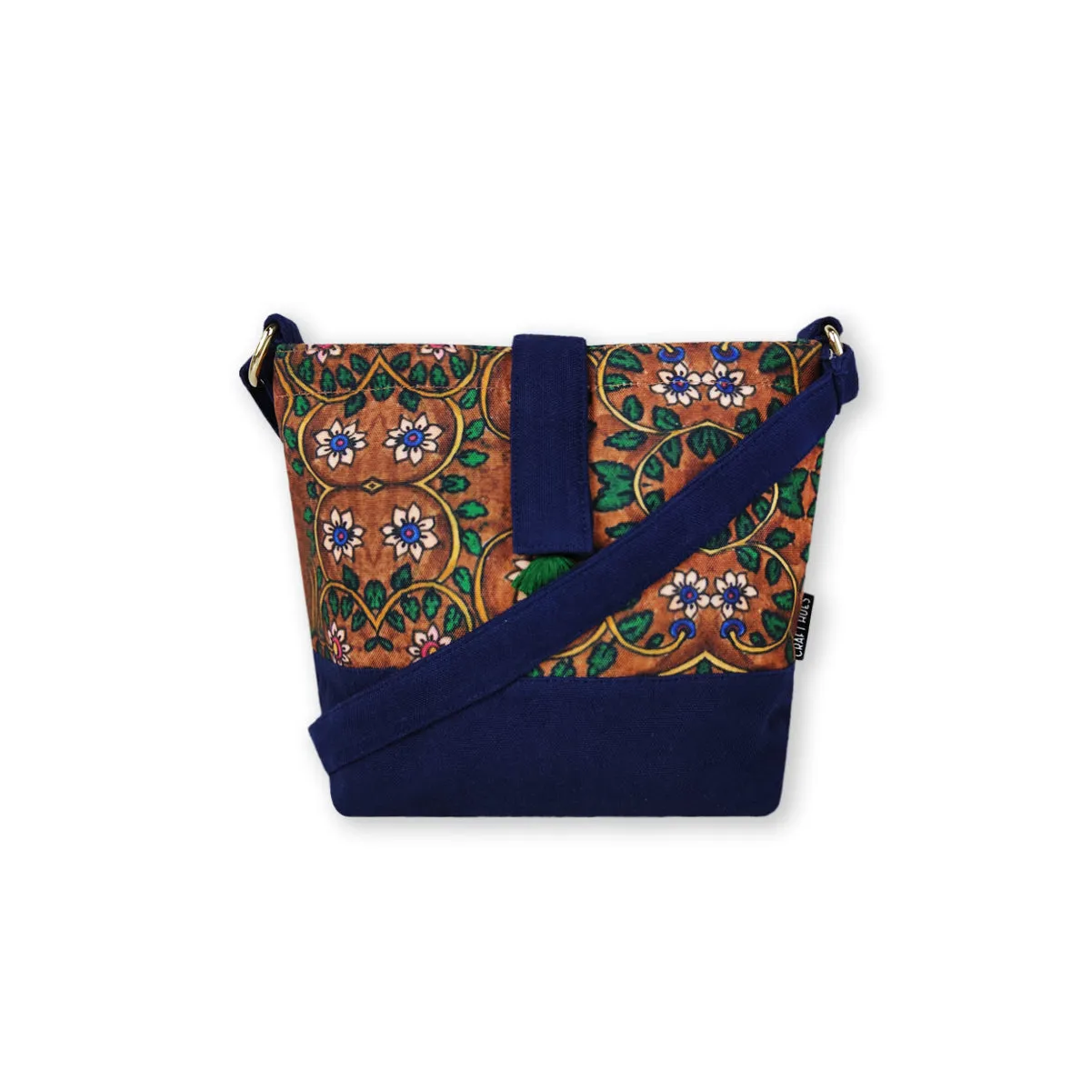 Trapeze Sling/Pouch Combo- Kalamkari Brown Garden
