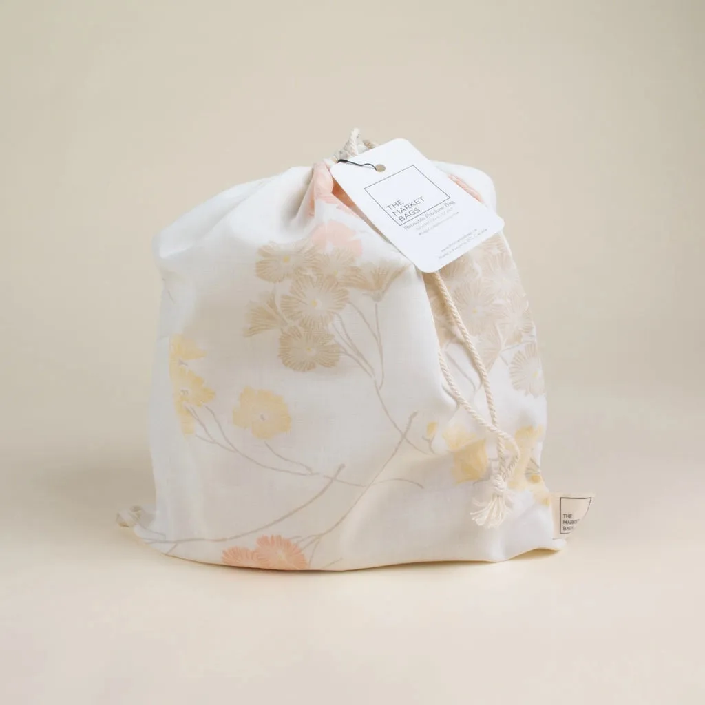Upcycled Fabric Reusable Produce Bag - Wildflower