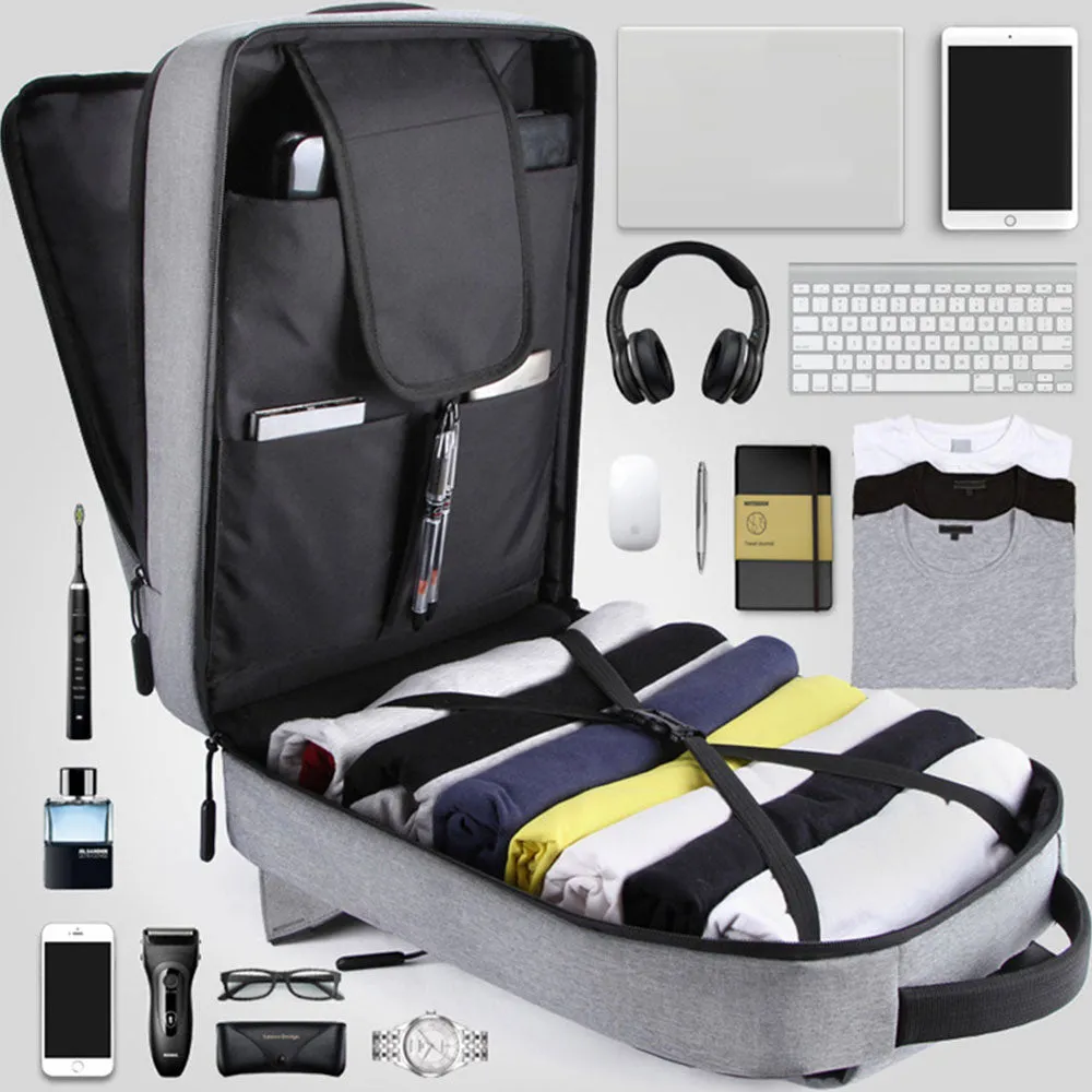 Ybackpacks Business Backpack for Men Boys School Bookbag with USB Charging Port